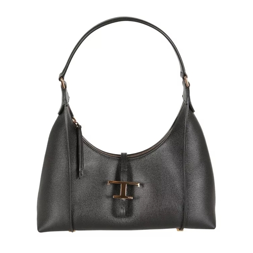 Tod's Black Calf Leather Bag Black Axelremsväska