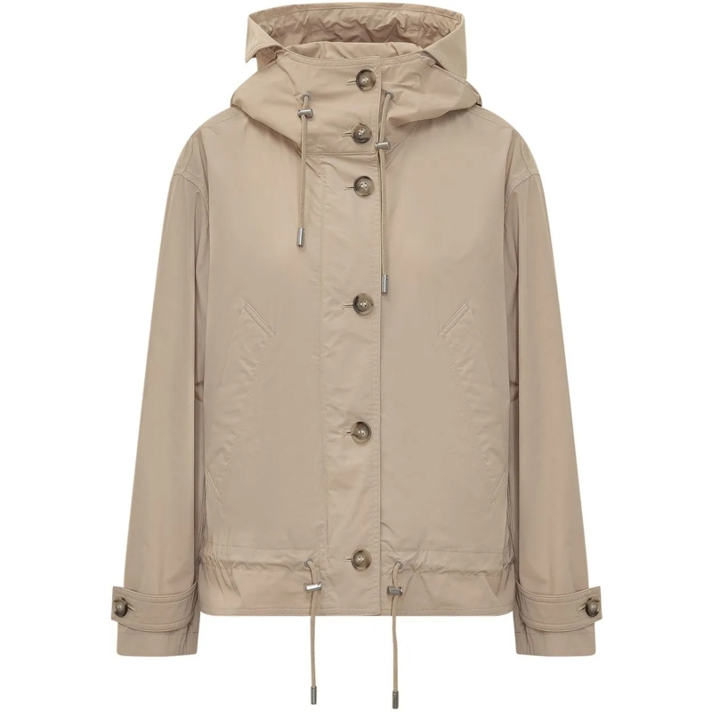 Woolrich Parka Parka Corto Estiva con Cappuccio beige