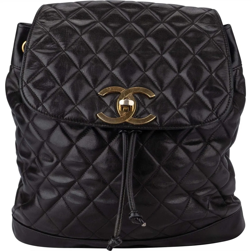 Chanel Sac à bandoulière Chanel Quilted Lambskin 24K Gold Backpack mehrfarbig