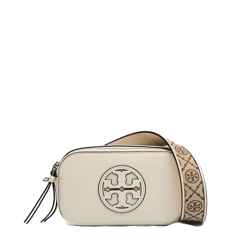 Tory Burch Schultertasche Mini Crossbody With Double Zipper Closure Grey