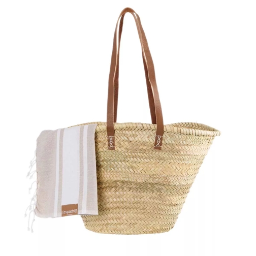 Espadrij l’originale SET PALMBASKET & BEACHPLAID x fashionette  nature Basket Bag