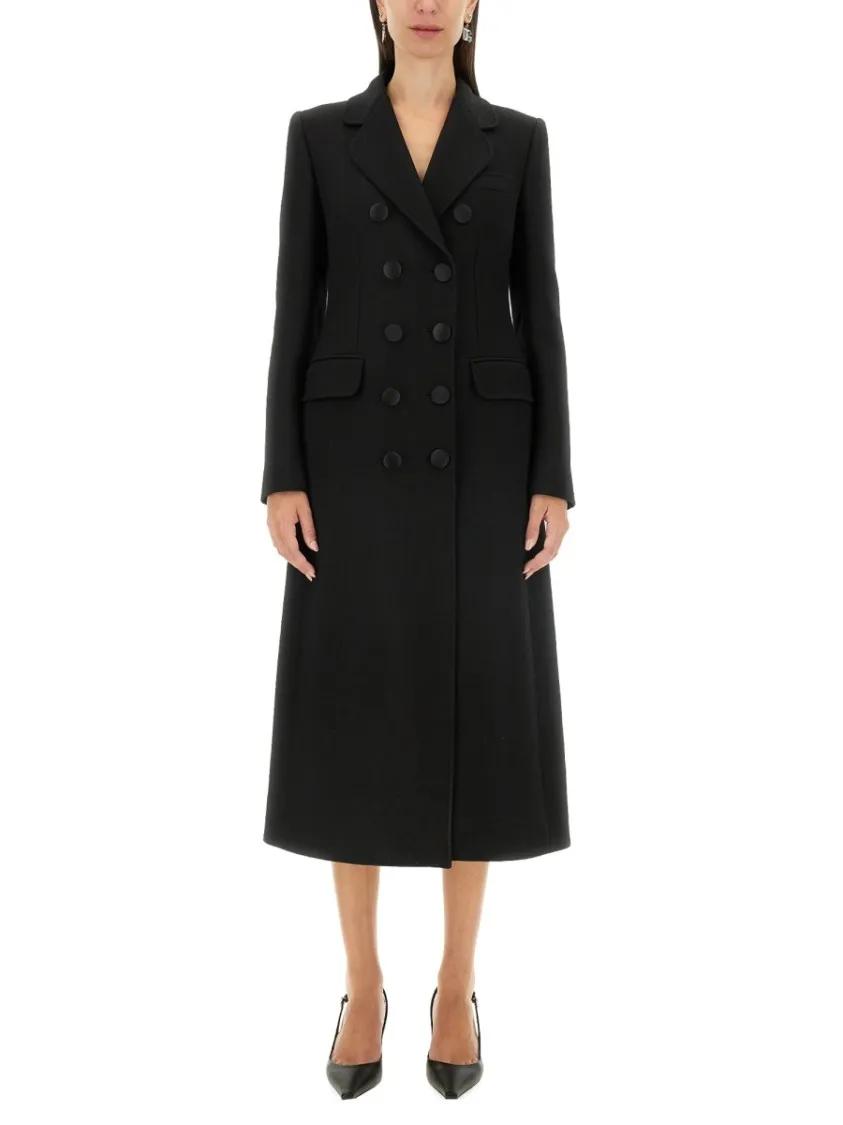 Thumbnail - Dolce&Gabbana - Double-Breasted Coat - Größe 42 - schwarz