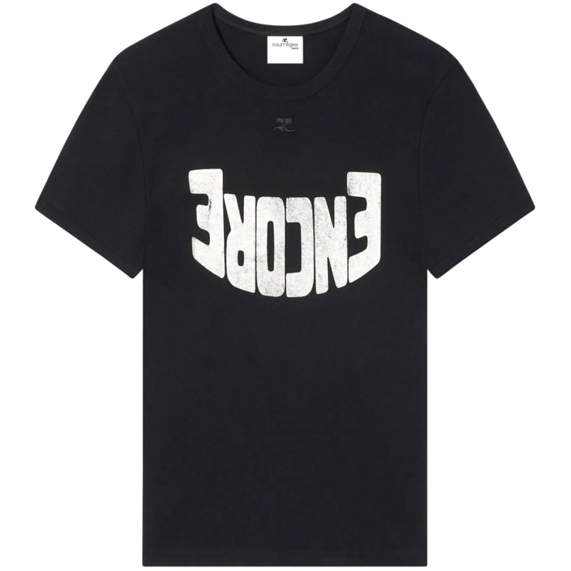 Courrèges T-Shirt T-Shirts And Polos Blacknatural schwarz