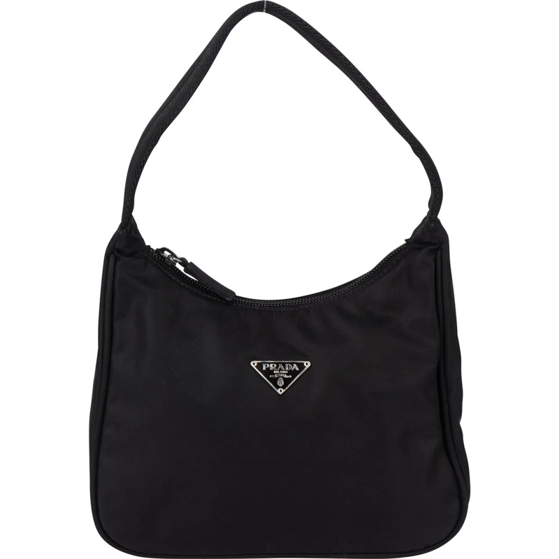 Prada Tote Prada Black Nylon Triangle Vintage Re-Edition Hand schwarz