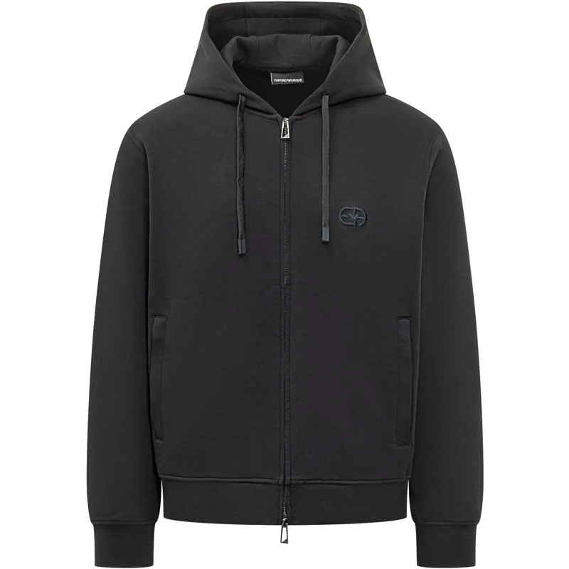 Emporio Armani  Felpa con Cappuccio e Zip schwarz