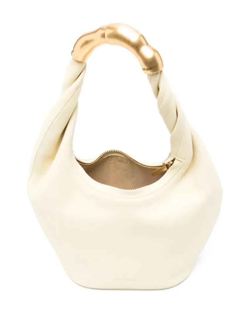 Cult Gaia Shoppers & Totes Rounded Calf Leather Tote Bag in beige