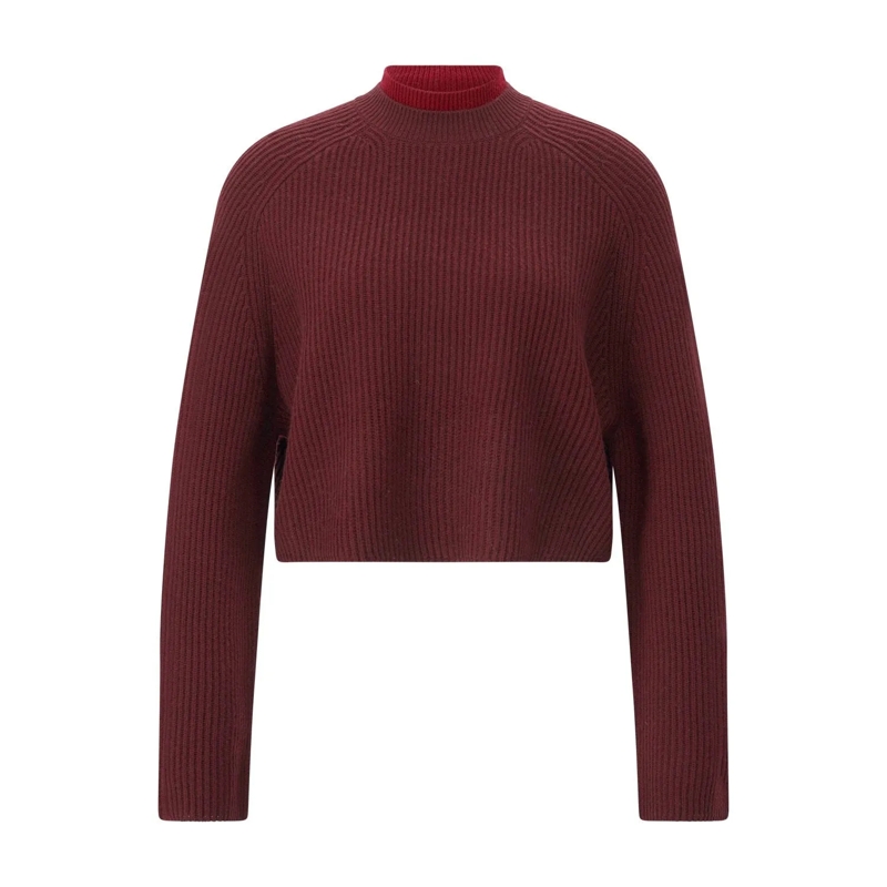 Max Mara Pullover Cropped-Strickpullover Funale Dunkelrot