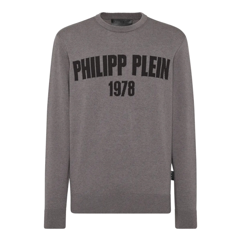 Philipp Plein  Rundhalspullover grau
