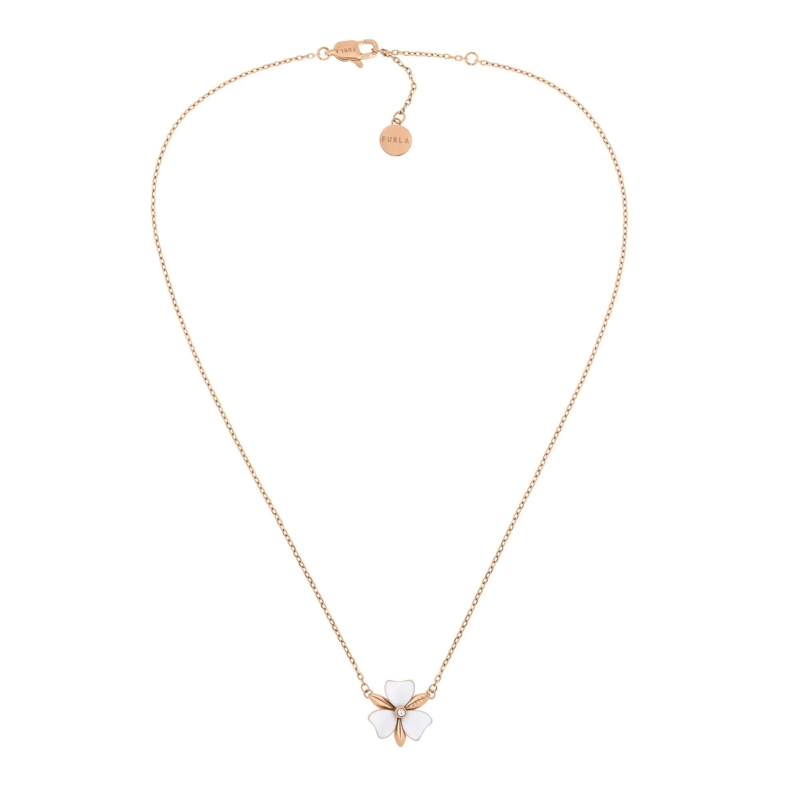 Furla Mittellange Halskette Halskette Furla Flora weiss