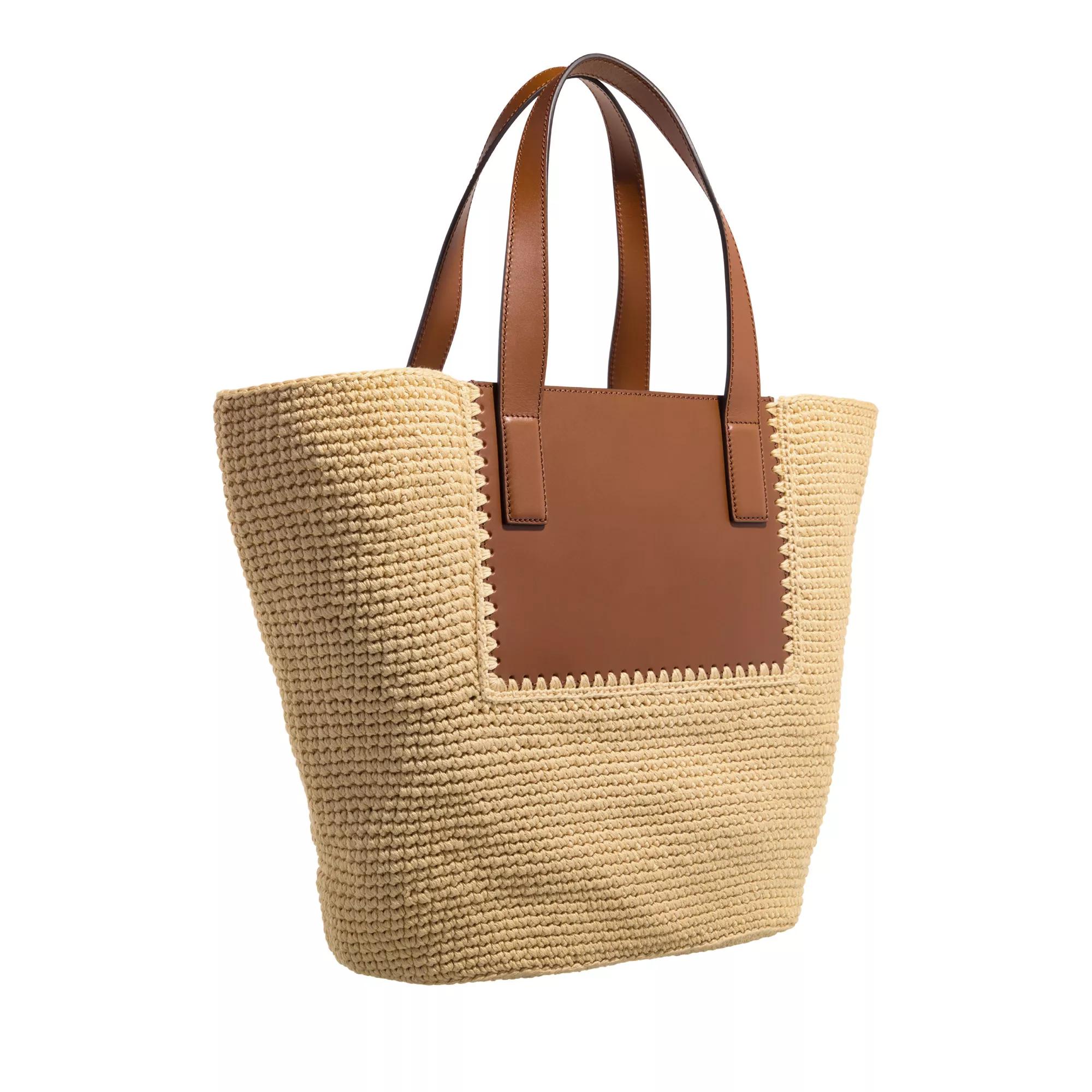 Hellbrauner Bally fashion Shopper aus Leder mit Gold-Details