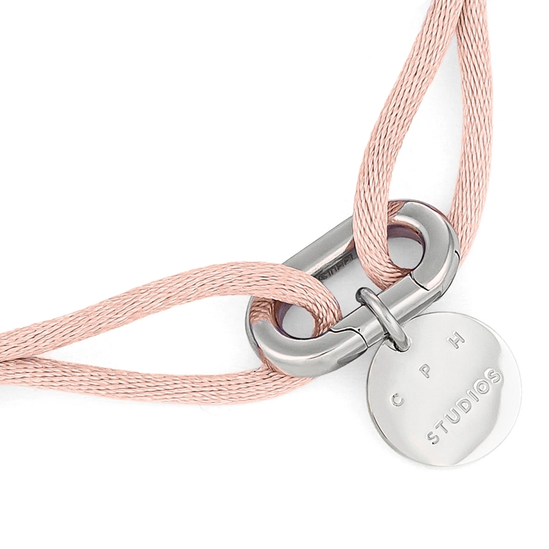 Copenhagen Armband Edelstahl Fabric Link rosa(Image 3)