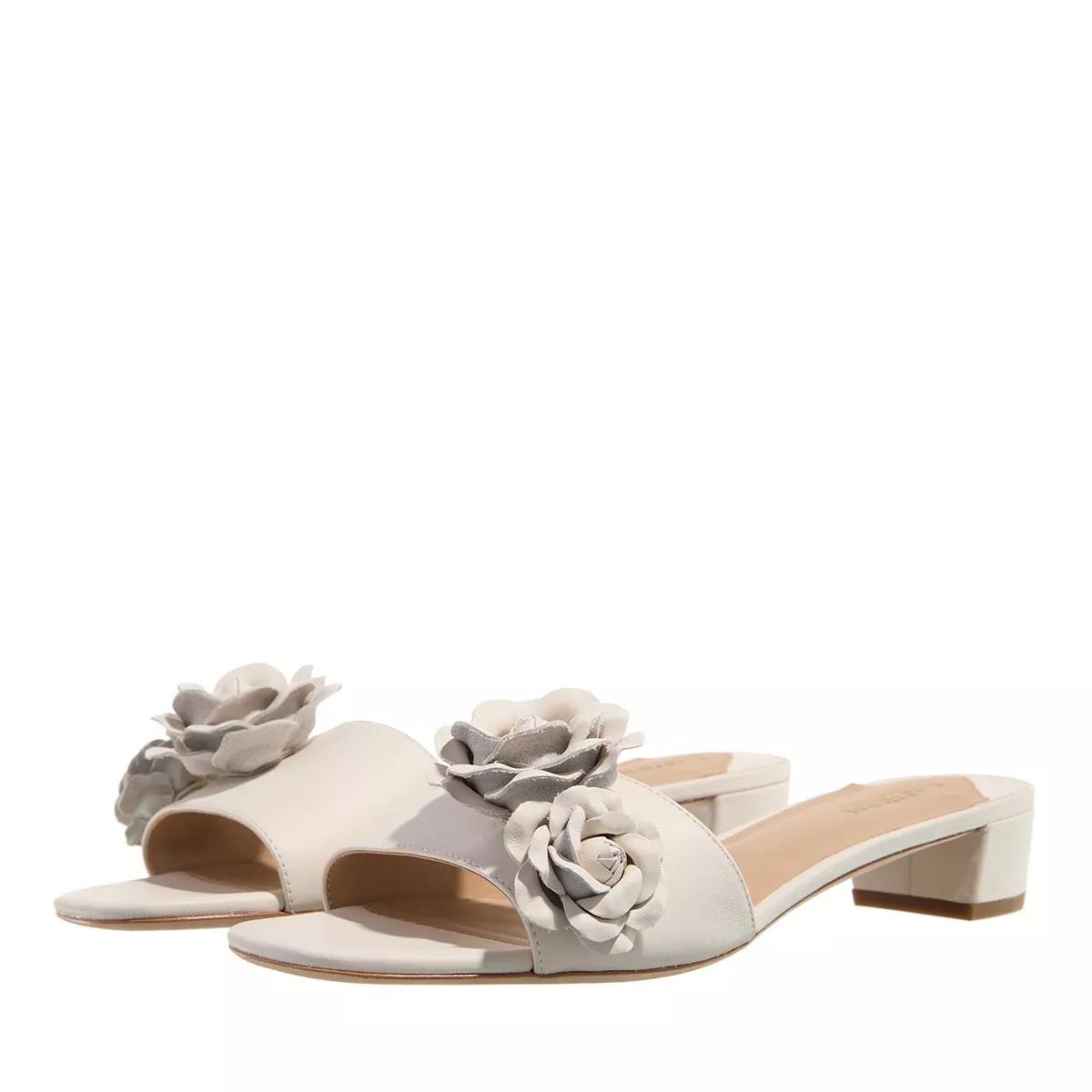 Lauren Ralph Lauren Sandalen & Sandaletten - Fay Flower Sandals Flat Sandal - Gr. 40 (EU) - in Creme - für Damen