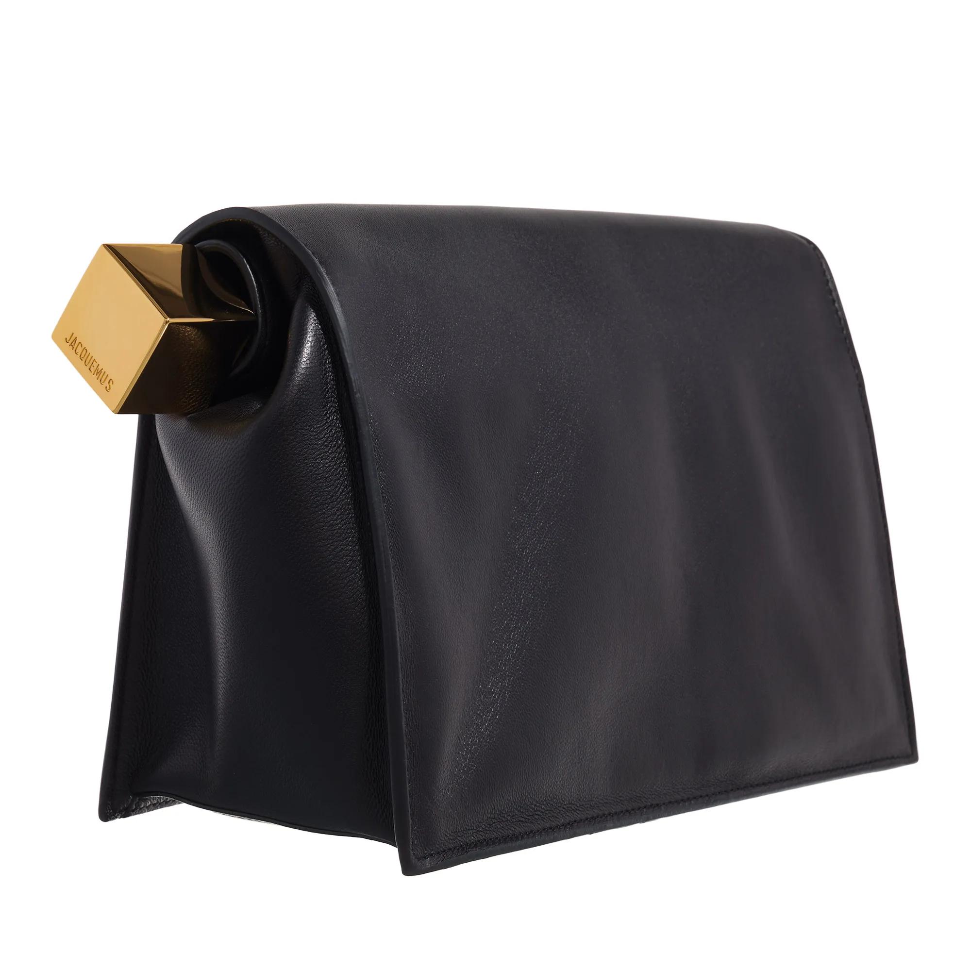 Jacquemus Clutches La Pochette Rond Carre in zwart