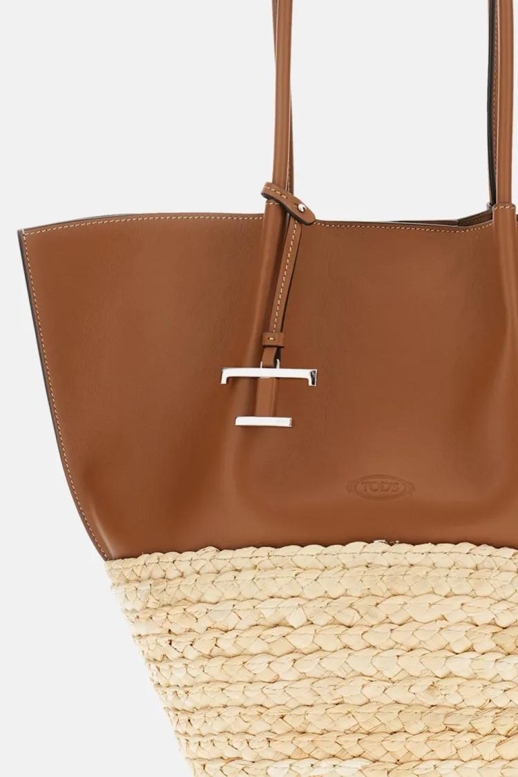 TOD'S Shoppers & Totes Bux Shopping Bag Medium in bruin