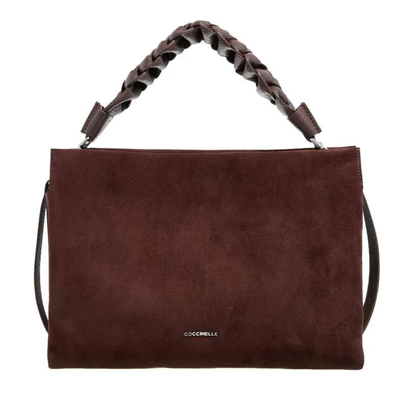 Coccinelle Satchel Boheme Suede Bimaterial Brunette/Brunet