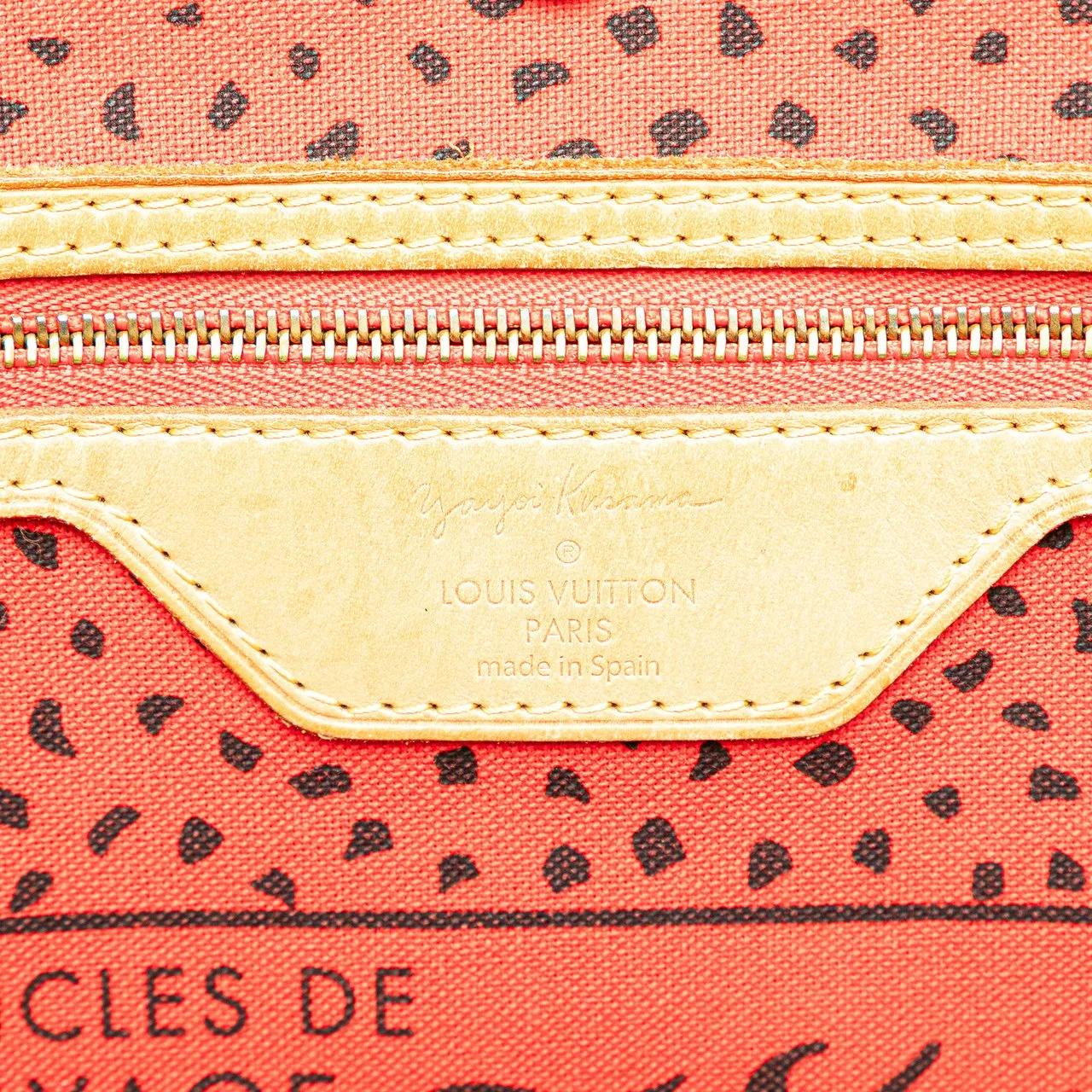 Louis Vuitton Shoppers 2012 Yayoi Kusama Monogram Neverfull MM in rood