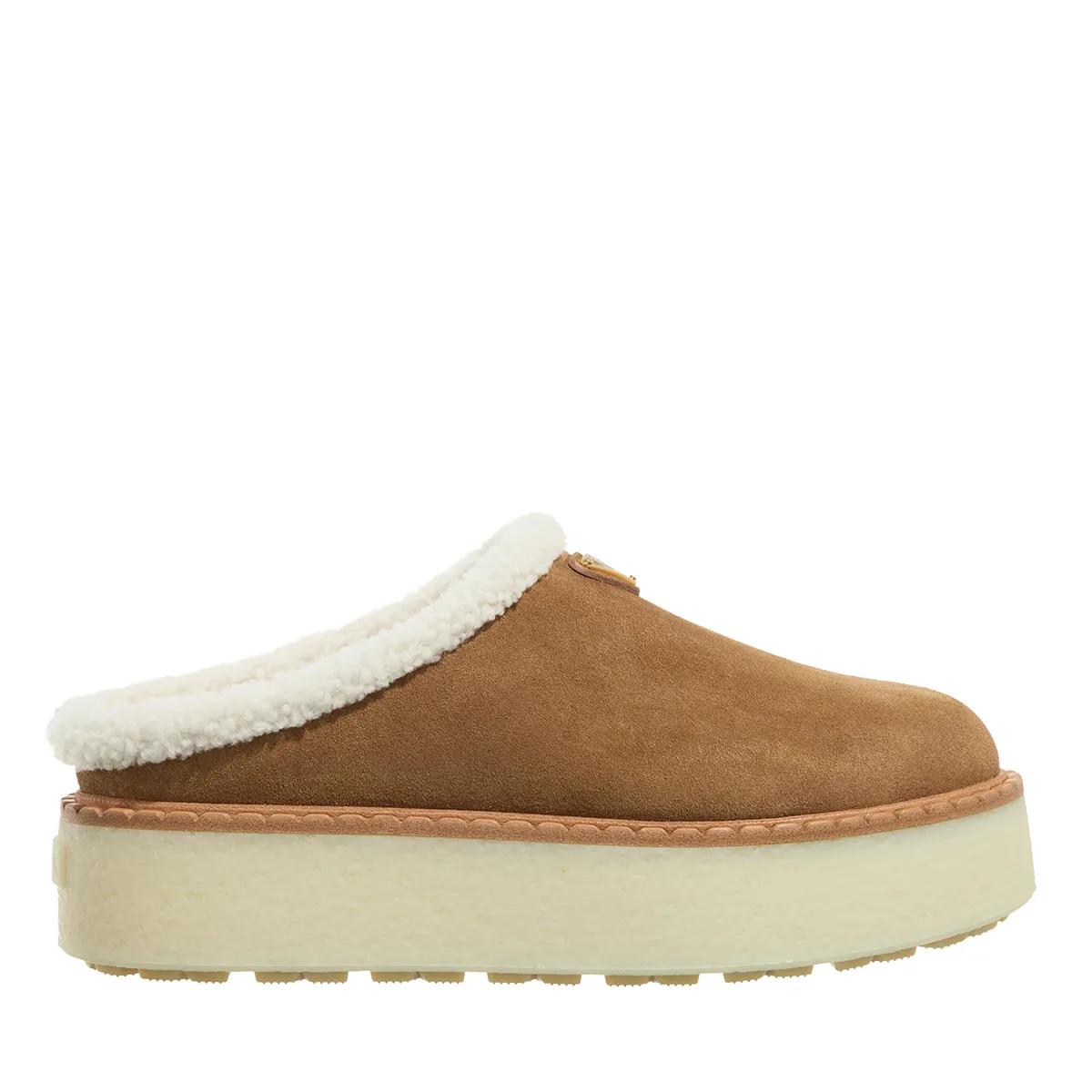 Prada Sandalen - Suede Mules - Gr. 39 (EU) - in Braun - für Damen