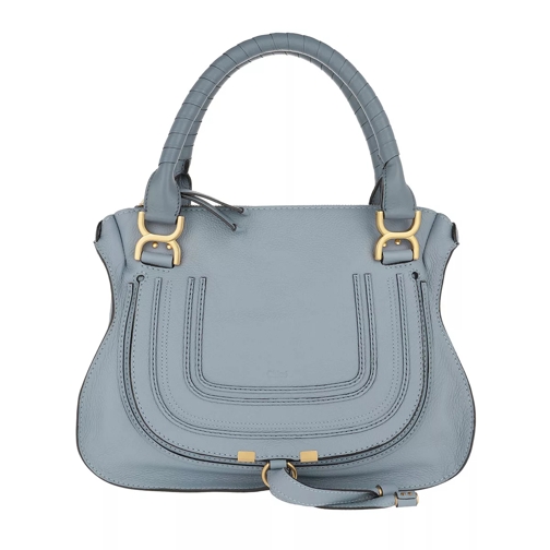 Chloé Marcie Shoulder Bag Medium Washed Blue Rymlig shoppingväska