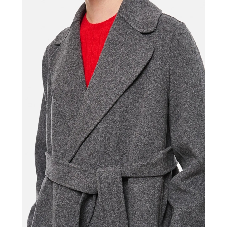 Max mara grey wool coat deals