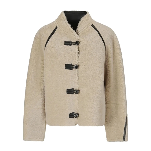 Low Classic  Short Shearling Coat Neutrals