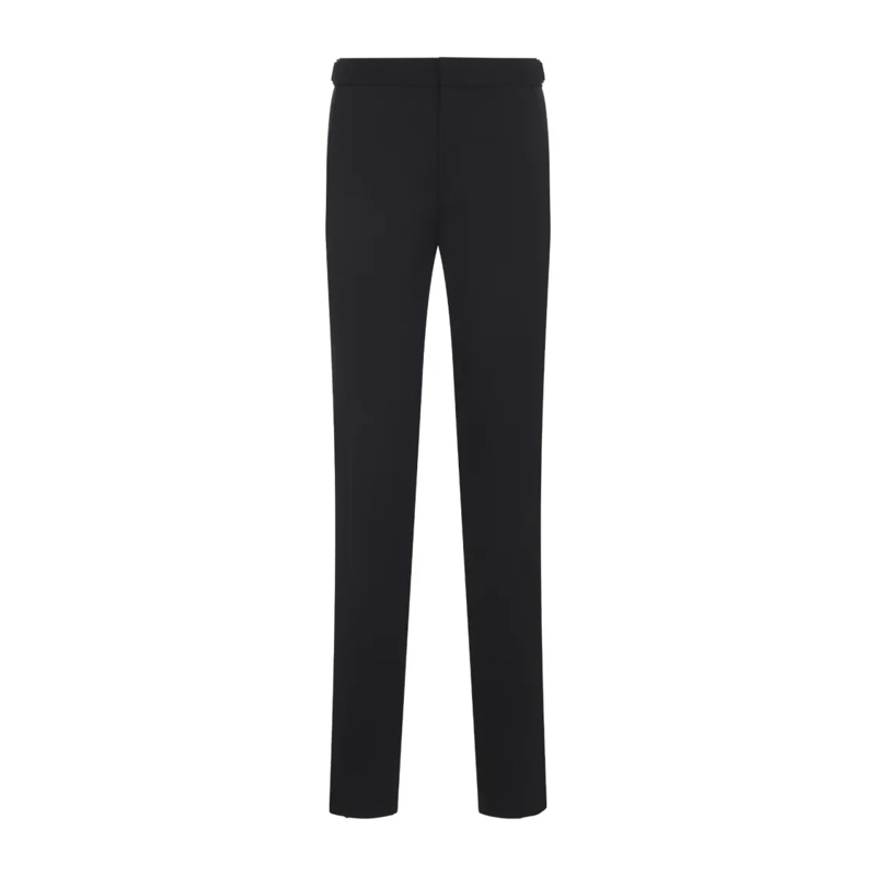 Tom Ford Anzugshose Tailored Black Wool Trousers With Adjuster Tabs Black