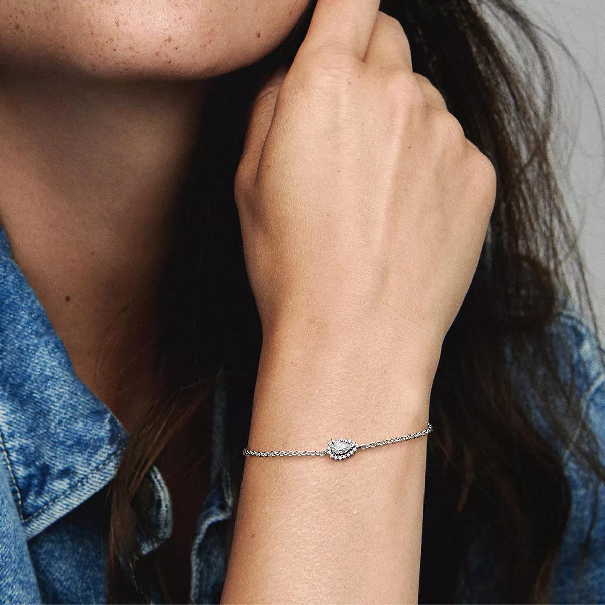 Pandora Sterling silver bracelet withcubic zirconia No Color