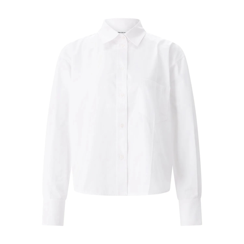 Victoria Beckham Chemisier Hemdbluse aus Baumwolle weiß