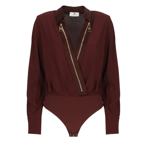 Elisabetta Franchi Viscose Body Shirt Burgundy 