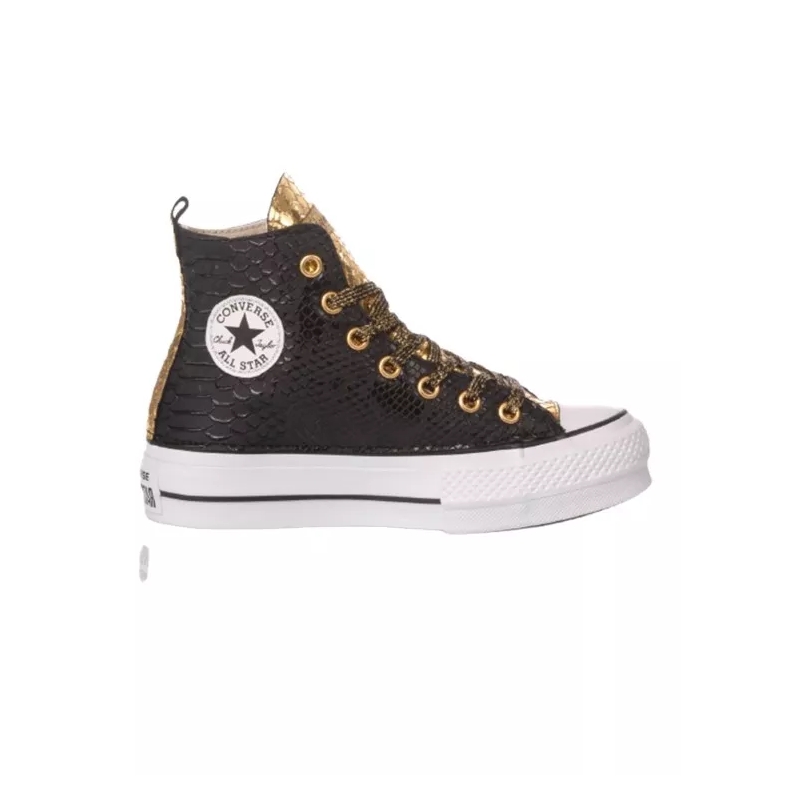 Converse Low-Top-Sneaker Platform Black, Gold Black