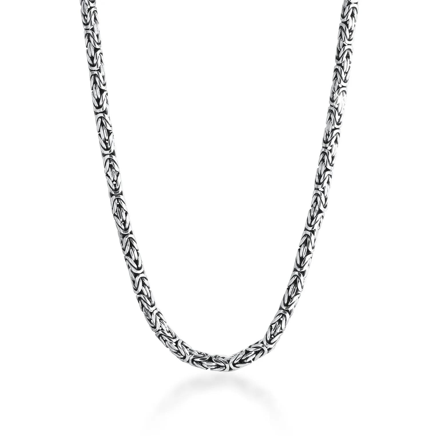 Kuzzoi Halsketten - Halskette Herren Basic Königskette Oxidiert Cool 9 - Gr. unisize - in Silber - für Herren