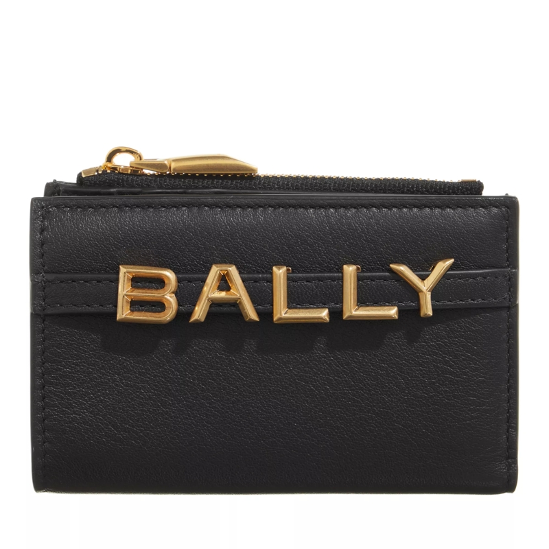 Bally Bi-Fold-Portemonnaie Logo Compact W Black+Oro