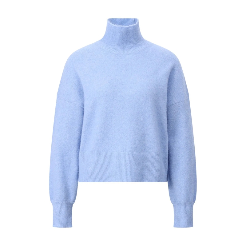 Samsøe Samsøe Trui Stehkragenpullover Nola Hellblau