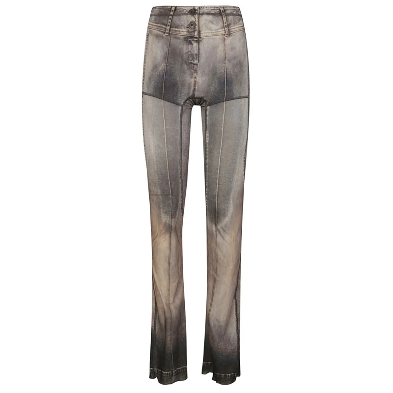 Knwls Jeans Thin Mesh Leggings Grey