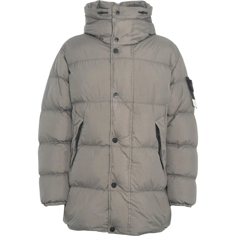 Stone Island Minikleid Hooded down jacket grau