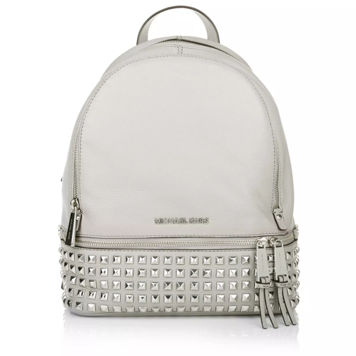 MICHAEL Michael Kors Rhea Zip Medium Pyr Stud Backpack Pearl Grey Backpack