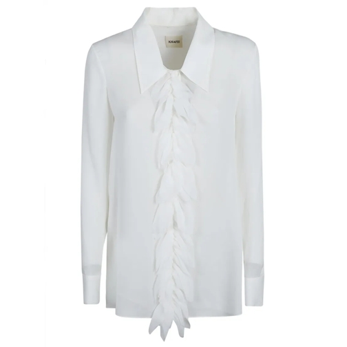 Khaite Chemises Ivory White Silk Georgette Blouse White