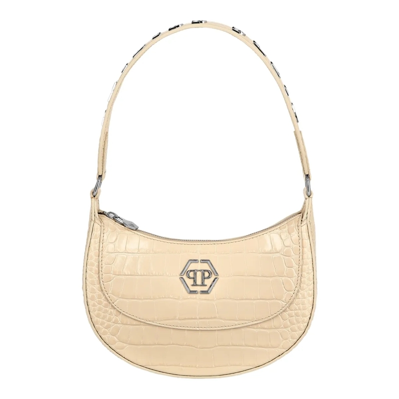 Philipp Plein Crossbody Bag Henkeltasche Crocco Print beige