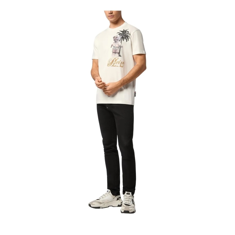 Philipp Plein T-Shirt T-Shirt Rundhalsausschnitt Ss Teddy weiss(Image 2)
