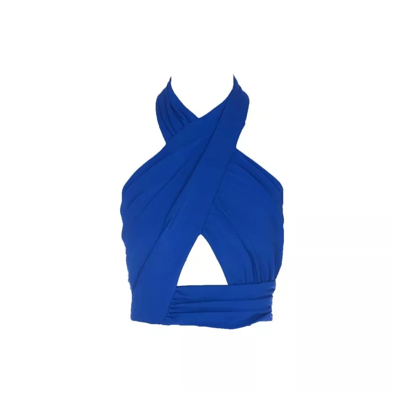 Balmain  Draped Top Blue