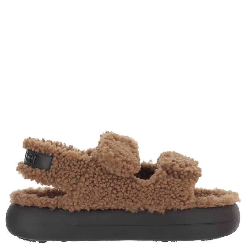 Moonboot Sandalen Shearling Sandal Boots weiß