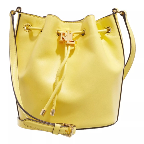 Lauren Ralph Lauren Andie 19 Drawstring Medium Sunfish Yellow Bucket Bag