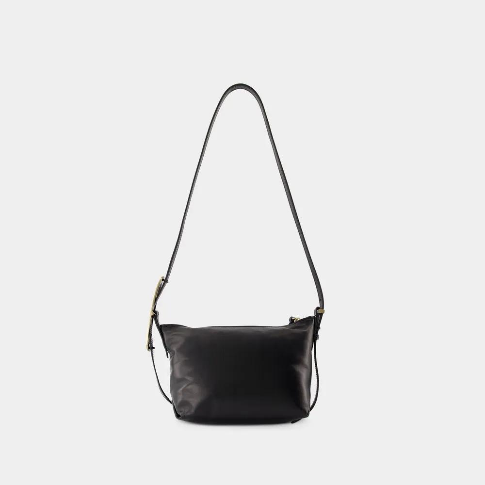 Isabel marant Shoppers Leyden Mini Purse Leather Black in zwart