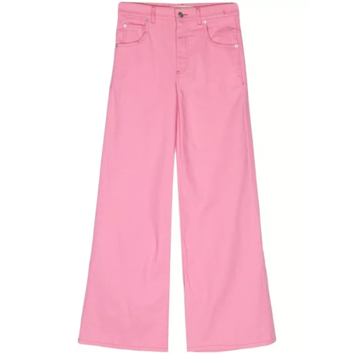 Marni Pink Wide-Leg Denim Pants Pink 