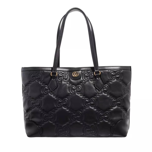 Gucci GG Shopping Bag Leather Black Shoppingväska