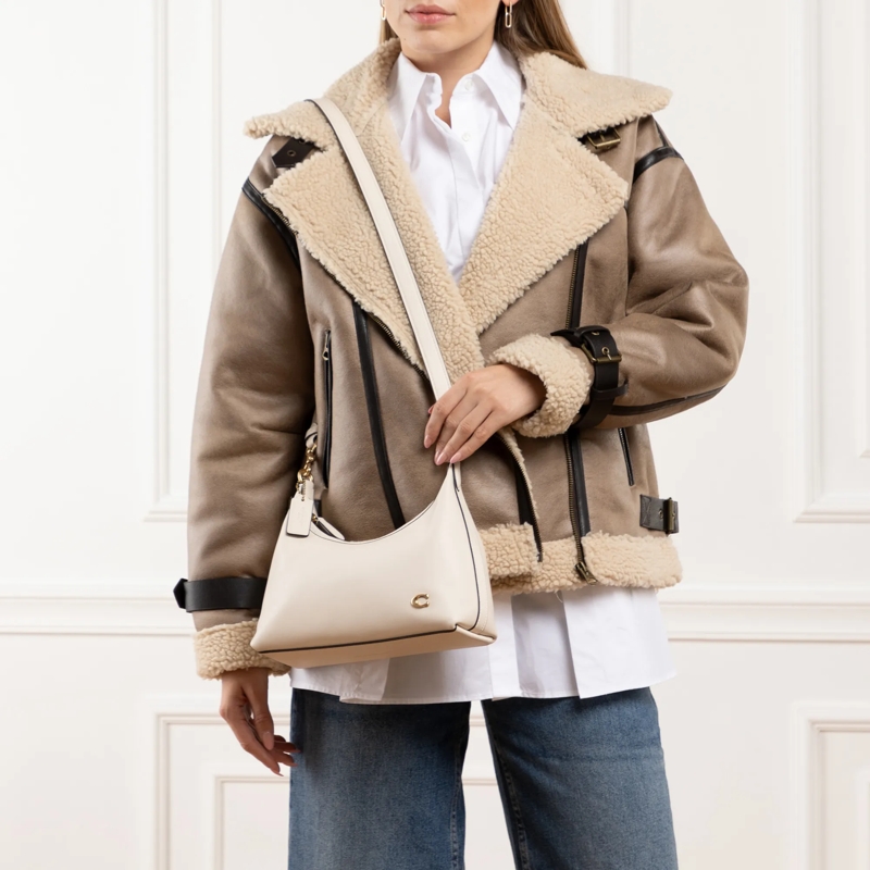 Coach Sac à bandoulière Glovetanned Leather Juliet Shoulder Bag 25 Chalk(Image 3)