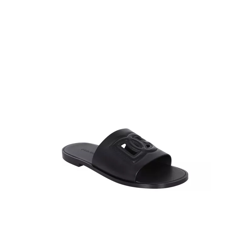 Dolce&Gabbana Loafer Leather Sandals Black(Image 2)