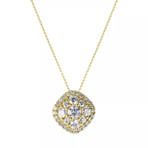 Created Brilliance The Marie Lab Grown Diamond Necklace Yellow Gold Korte Halsketting