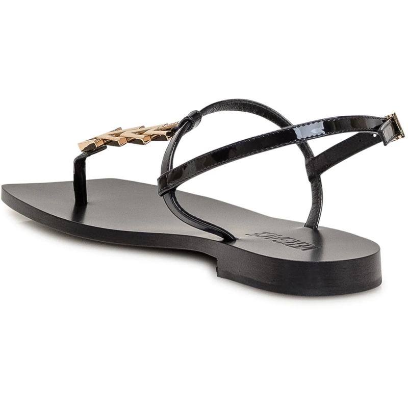 Versace Sandalen Sandali in Vernice schwarz(Image 3)