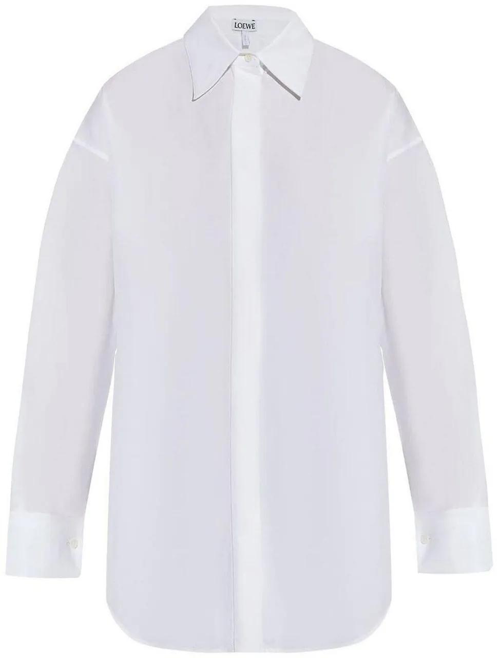 Thumbnail - Loewe - Loewe Draped Cotton Shirt - Größe 38 - white