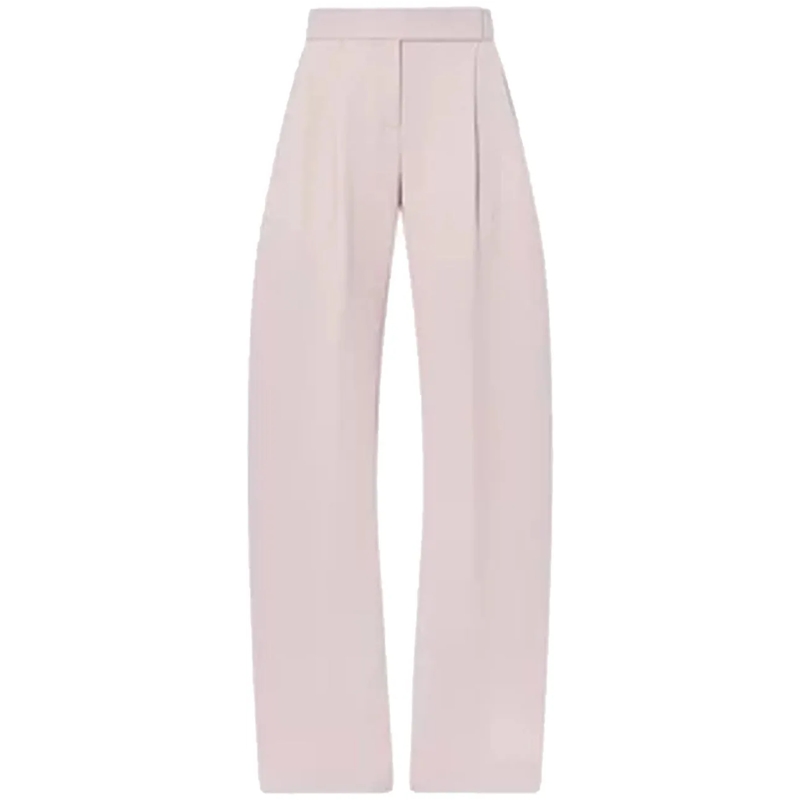 The Attico Broek Wool Blend Taloired Pants Pink